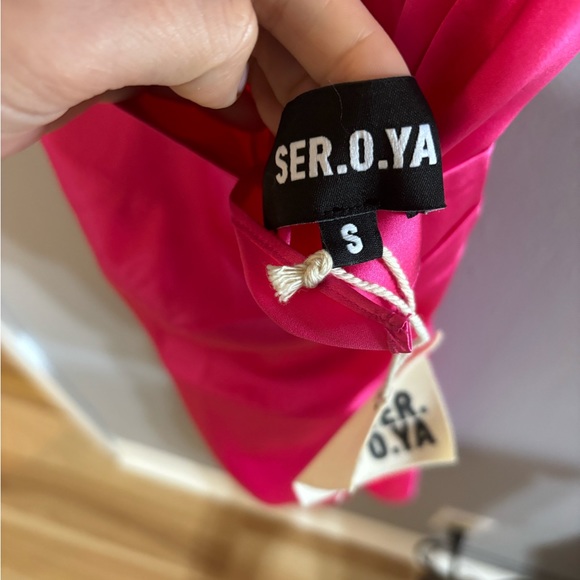 Ser.o.ya Silk Leah Dress in Fuchsia size small NWT - Picture 4 of 7